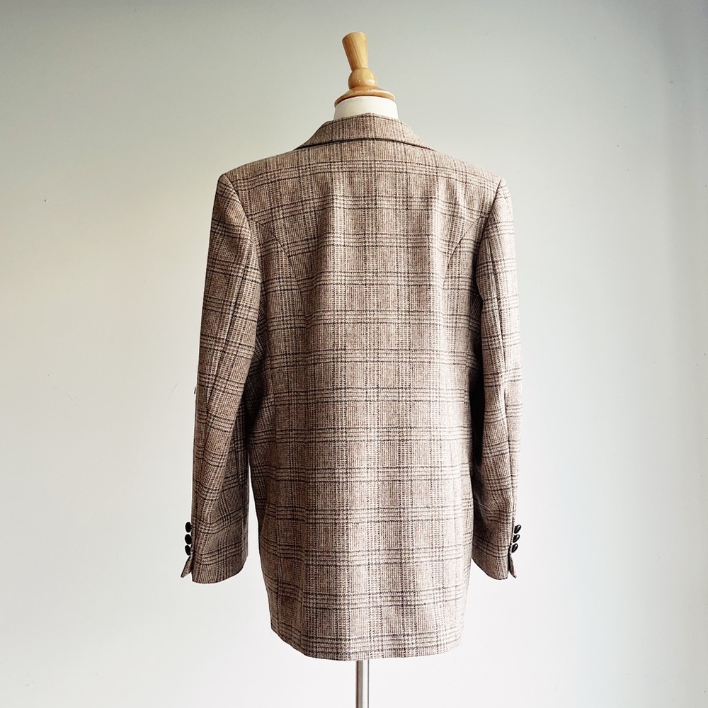 Orvis Brown Plaid Wool Blazer - Picture 7 of 9